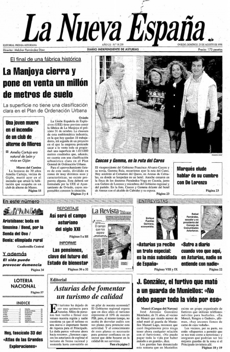 Portada Domingo 25 de  de 1996