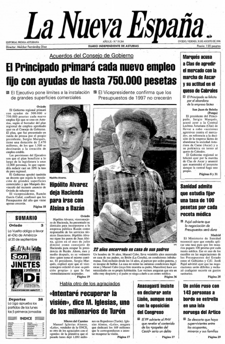 Portada Viernes 30 de  de 1996