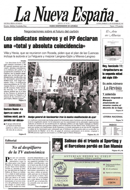 Portada Domingo 24 de Noviembre de 1996