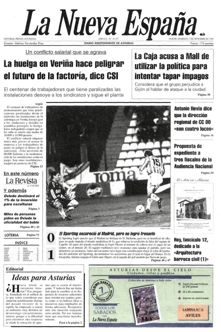 Portada Domingo 1 de Diciembre de 1996