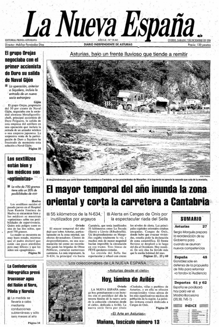 Portada Sábado 7 de Diciembre de 1996