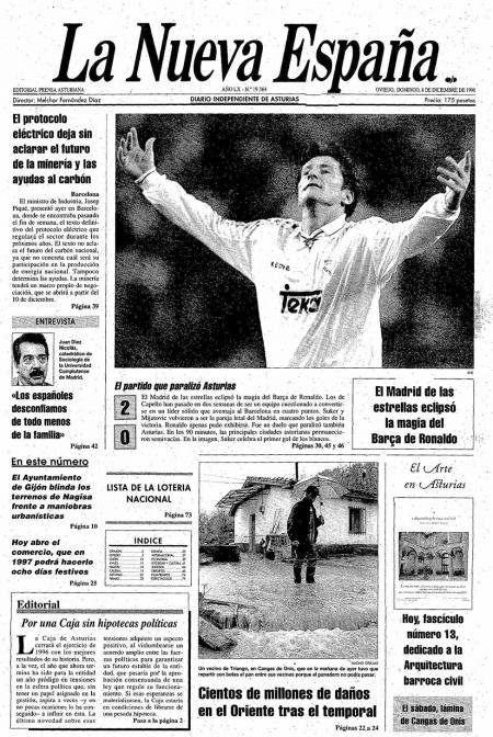 Portada Domingo 8 de Diciembre de 1996
