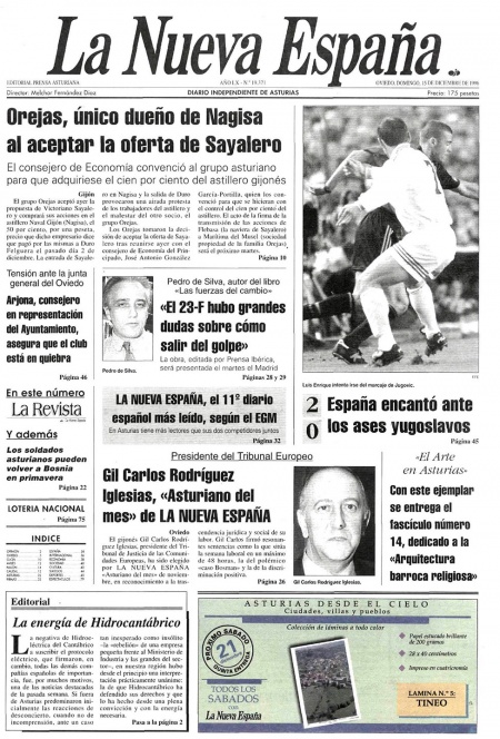 Portada Domingo 15 de Diciembre de 1996