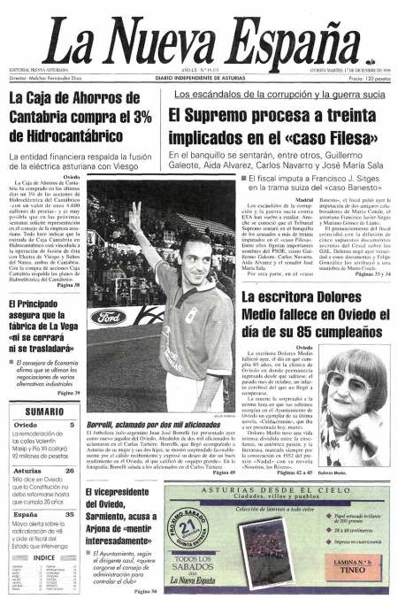 Portada Martes 17 de Diciembre de 1996