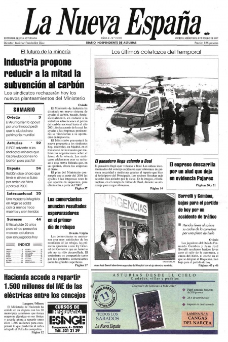 Portada Miércoles 8 de  de 1997