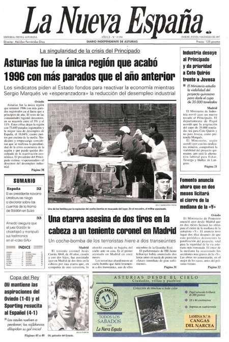 Portada Jueves 9 de  de 1997
