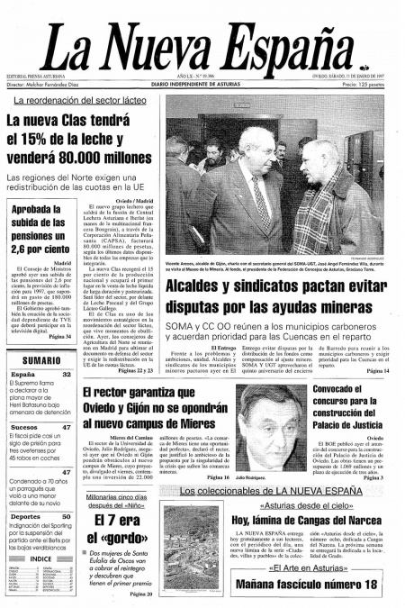 Portada Sábado 11 de  de 1997