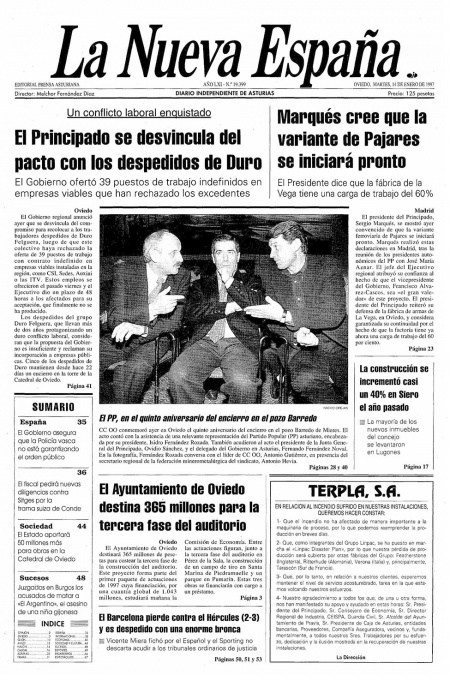 Portada Martes 14 de  de 1997
