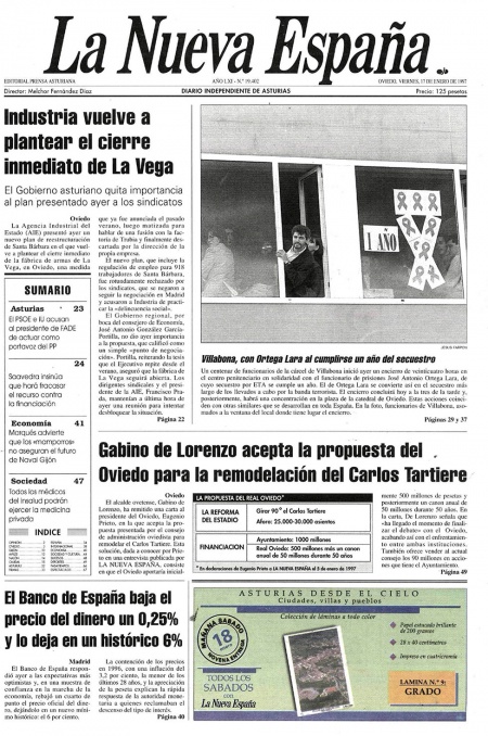 Portada Viernes 17 de  de 1997