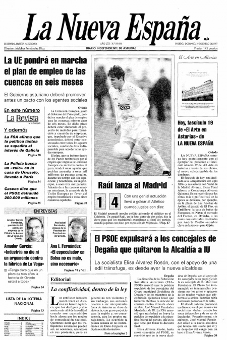 Portada Domingo 19 de  de 1997