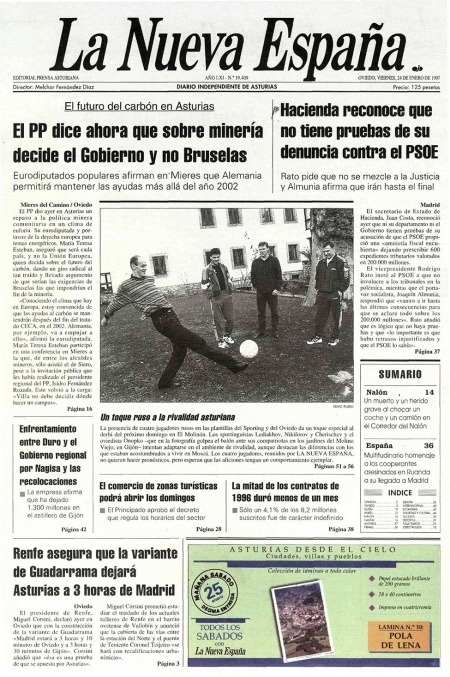 Portada Viernes 24 de  de 1997