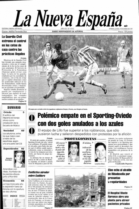 Portada Lunes 27 de  de 1997