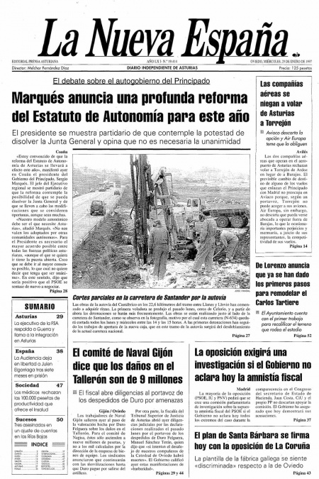 Portada Miércoles 29 de  de 1997