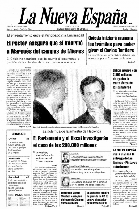 Portada Jueves 30 de  de 1997
