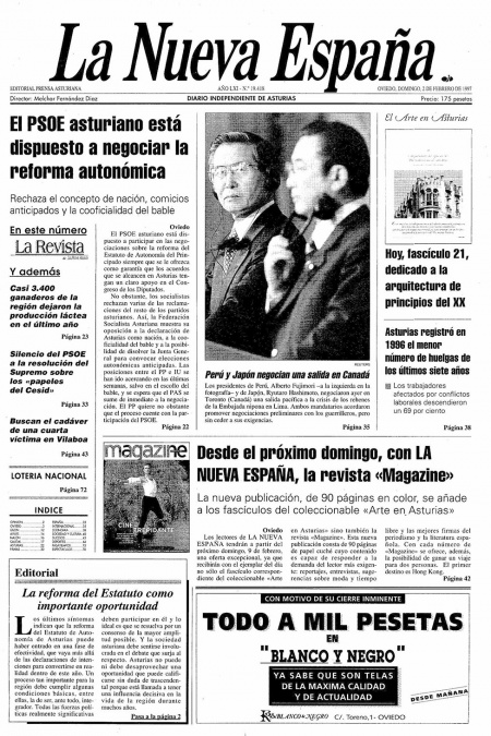 Portada Domingo 2 de  de 1997