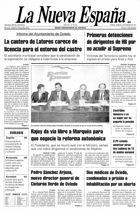 Portada Martes 4 de  de 1997
