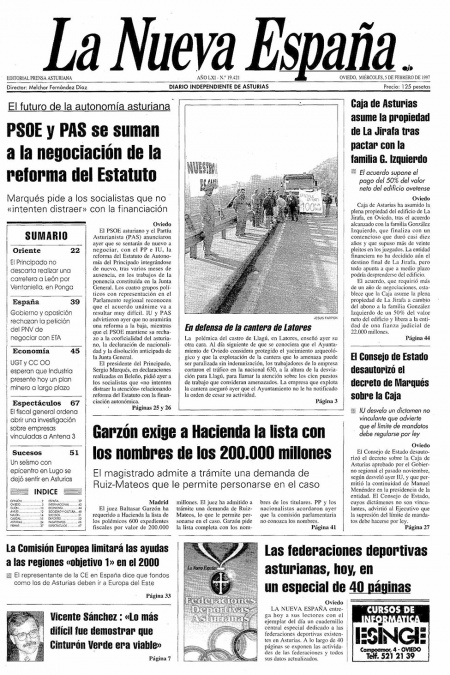 Portada Miércoles 5 de  de 1997