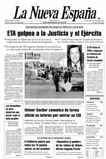 Portada Martes 11 de  de 1997