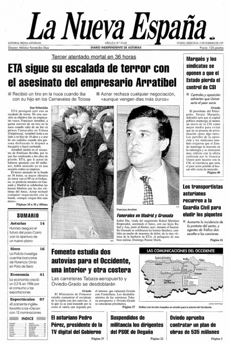 Portada Miércoles 12 de  de 1997