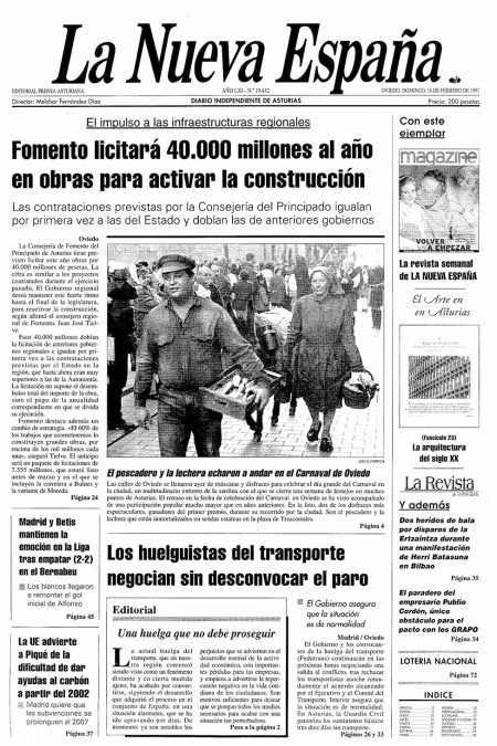 Portada Domingo 16 de  de 1997