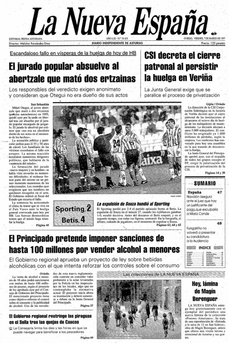 Portada Viernes 7 de  de 1997