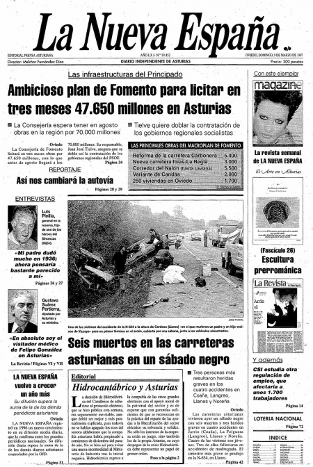Portada Domingo 9 de  de 1997