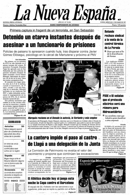 Portada Miércoles 12 de  de 1997