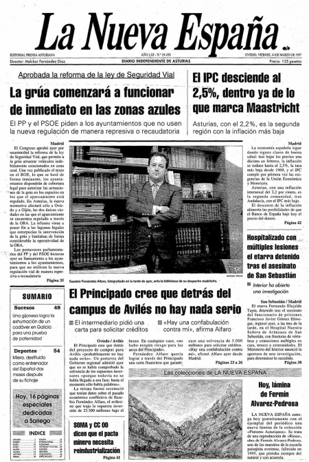 Portada Viernes 14 de  de 1997