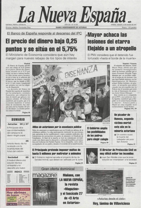Portada Sábado 15 de  de 1997