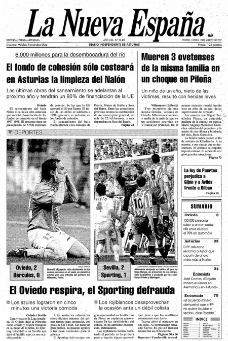 Portada Lunes 17 de  de 1997