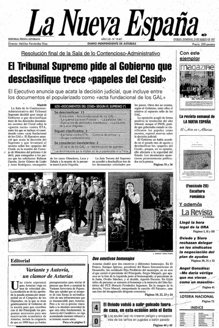 Portada Domingo 23 de  de 1997