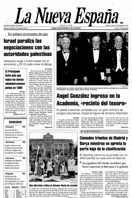 Portada Lunes 24 de  de 1997