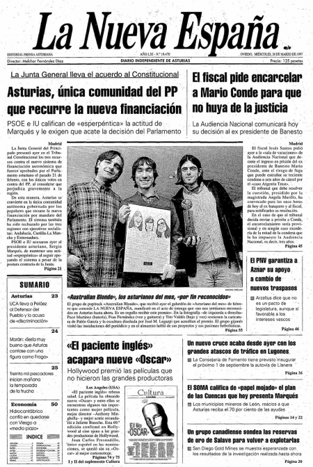 Portada Miércoles 26 de  de 1997