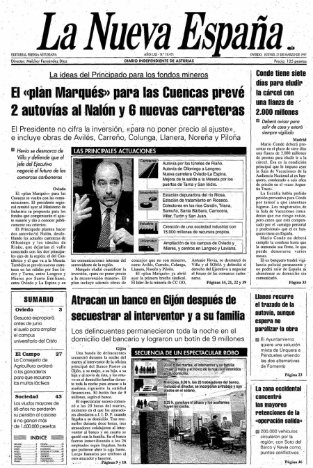 Portada Jueves 27 de  de 1997