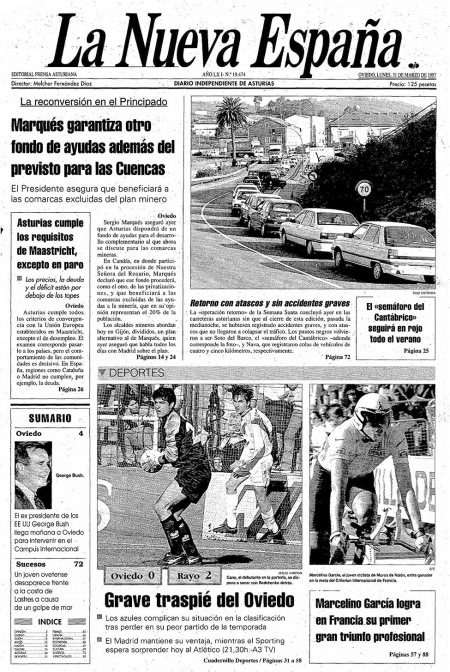 Portada Lunes 31 de  de 1997