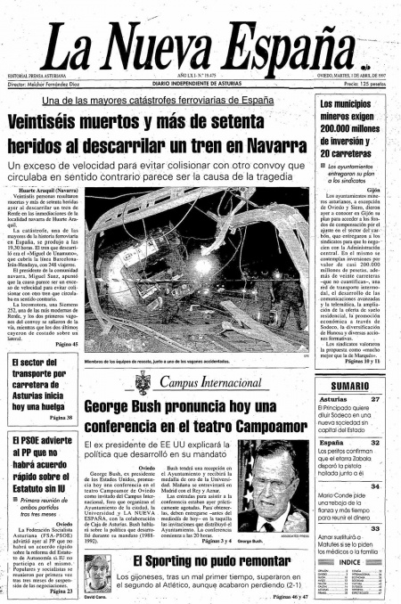 Portada Martes 1 de  de 1997