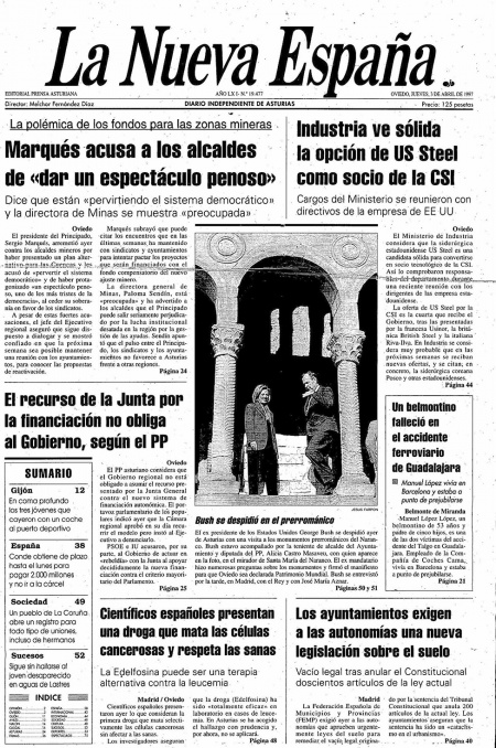 Portada Jueves 3 de  de 1997
