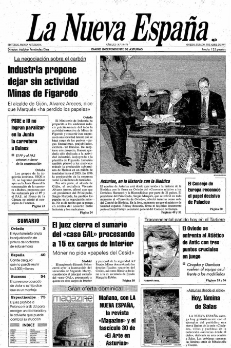Portada Sábado 5 de  de 1997