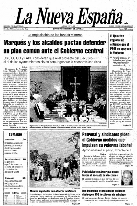 Portada Jueves 10 de  de 1997