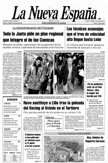 Portada Viernes 18 de  de 1997