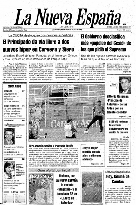 Portada Sábado 19 de  de 1997