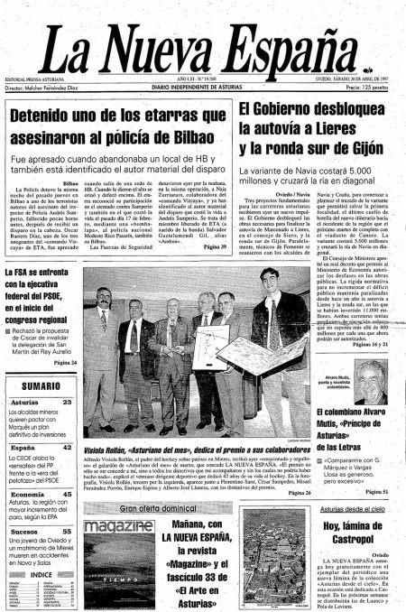 Portada Sábado 26 de  de 1997