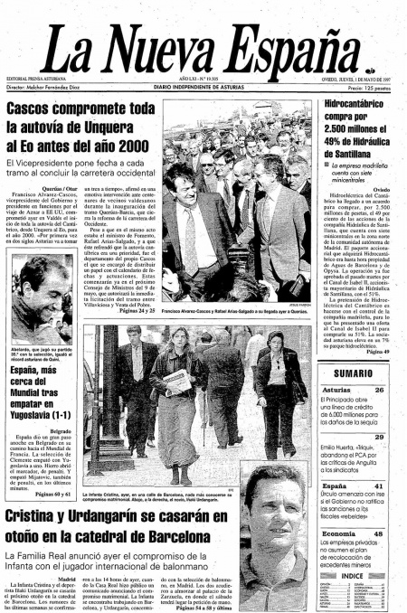 Portada Jueves 1 de  de 1997