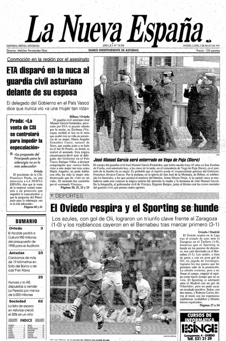 Portada Lunes 5 de  de 1997