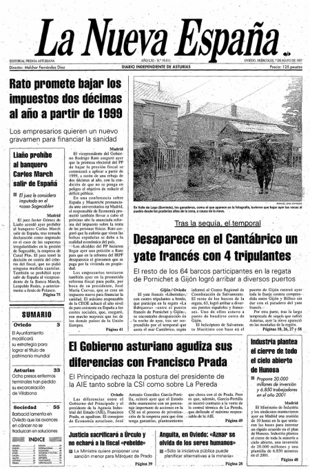 Portada Miércoles 7 de  de 1997