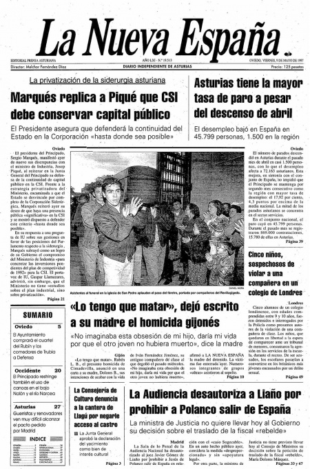Portada Viernes 9 de  de 1997