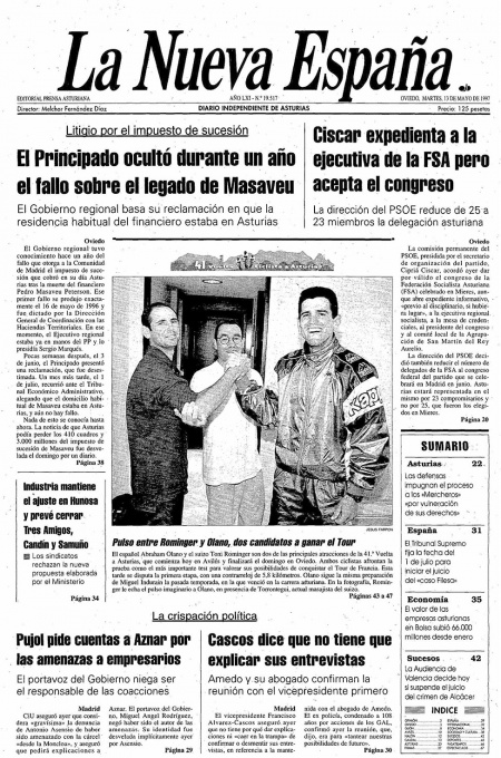 Portada Martes 13 de  de 1997