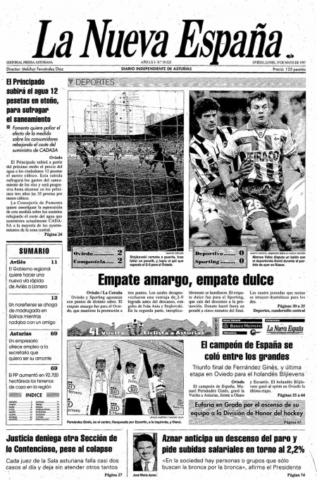 Portada Lunes 19 de  de 1997