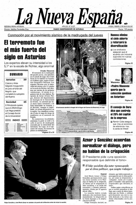 Portada Viernes 23 de  de 1997