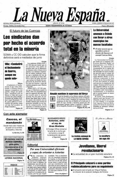 Portada Domingo 25 de  de 1997